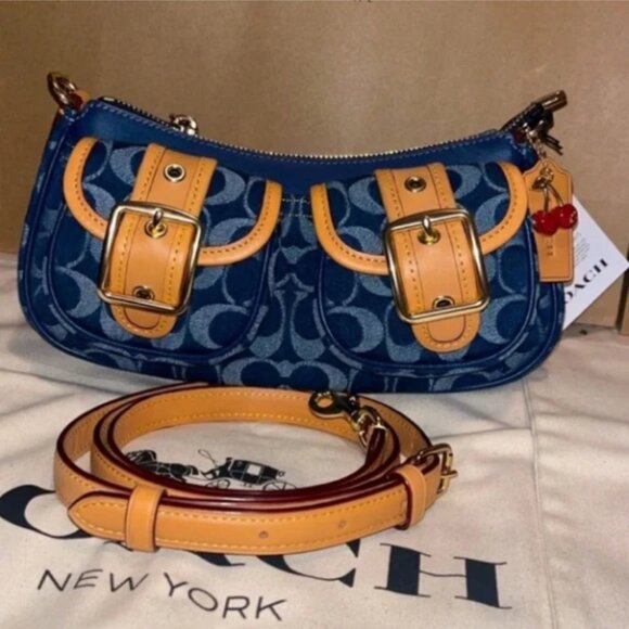Coach Ashton bag in signature denim CY700 NWT - Picture 1 of 4